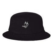ADULT, Bucket Hat, Firebird Logo, Grey and White