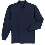 Adult Long Sleeve Pique Polo Shirt