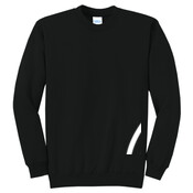 ADULT, Crewneck Sweatshirt, FIRE BIRD Logo, Grey and White