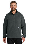 Textured 1/2 Zip Fleece Jacket