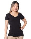 Women's USA-Made Fine Jersey V-Neck T-Shirt