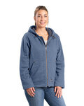 Ladies' Sherpa-Lined Twill Hooded Jacket