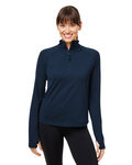 Ladies' Marbled Jersey Fairway Quarter-Zip