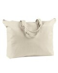 Canvas Zippered Book Tote