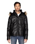 Vegan Leather Puffer Jacket