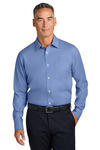 Wrinkle Free Stretch Pinpoint Spread Collar Shirt