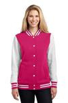 Ladies Fleece Letterman Jacket