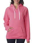 Ladies' Sydney Brushed V-Neck Hooded Sweatshirt