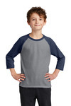 Youth Core Blend 3/4 Sleeve Raglan Tee