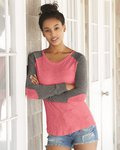 Women’s Preppy Patch Slub Long Sleeve T-Shirt