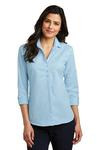 Ladies 3/4 Sleeve Micro Tattersall Easy Care Shirt