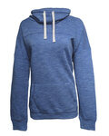 Ladies' Melange Fleece Cowl Neck Sweatshirt