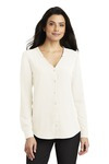 Women's Long Sleeve Button Front Blouse