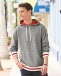 Peppered Fleece Lapover Hooded Sweatshirt