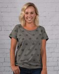 Women's Star Print Scoop Neck Tee