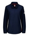 iQ Series® Women's Long Sleeve Polo with 4-Button Placket