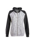 Ladies' Mélange Fleece Two-Tone Full-Zip Hooded Sweatshirt