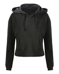 Ladies' Girlie Cropped Hooded Fleece with Pocket