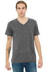 Unisex Textured Jersey V Neck Tee