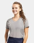 Women's Super Soft-Spun Poly V-Neck T-Shirt