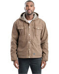 Men's Vintage Washed Sherpa-Lined Hooded Jacket