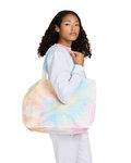 USA Made Swirl Tie-Dye Large Canvas Shopper Tote Bag