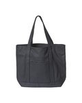 XL Zippered Cotton Canvas Resort Tote