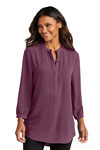 Women's 3/4 Sleeve Textured Crepe Tunic