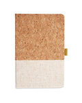 Cork And Heathered Fabric Hardcover Journal 5.5" X 8.25"